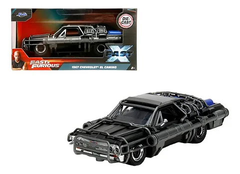 Chevrolet El Camino 1967 1:32 Preto Matt Black Fast And Furious Jada Toys 1/32