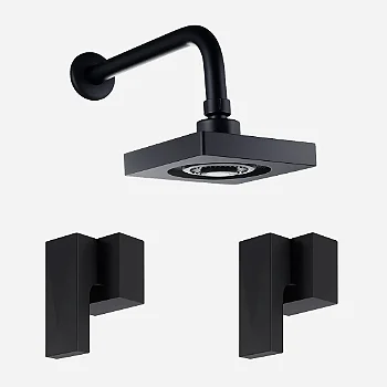 Hídrica Kit Ducha Autolimpante Square e Acabamentos Diamante