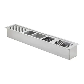 Hídrica Calha Úmida Inox Lux 105x16 Escovado