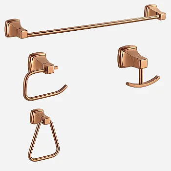 Hídrica Kit de Acessórios para Banheiro Ornare Rosé Gold