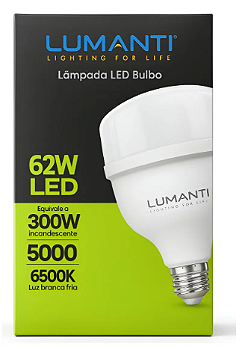 Lâmpada LED Bulbo 62W