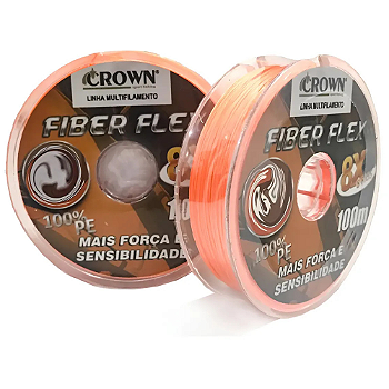 CROW LINHA FIBER FLEX 8X ORANGE 0,40MM 100M 1UN