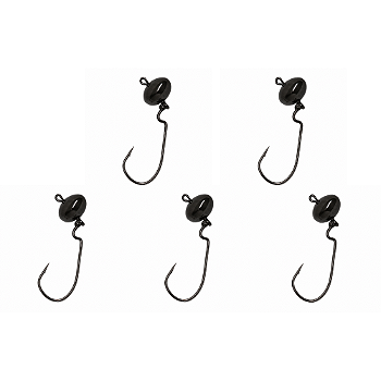 CHUMBADA ANZOL JIG HEAD OFFSET ART FOOTBALL 3/0 20G PRETO 5UN