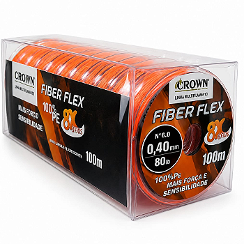 CROW LINHA FIBER FLEX 8X ORANGE 0,40MM 100M 10UN