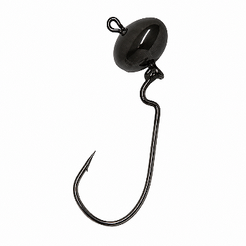 CHUMBADA ANZOL JIG HEAD OFFSET ART FOOTBALL 3/0 20G PRETO 1UN