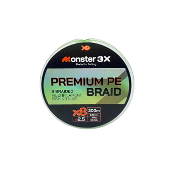 MONSTER 3X LINHA MULTI X8 PREMIUM 2.5 26mm 18kg 39.6lbs 200M