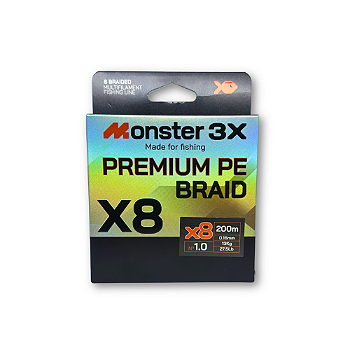 MONSTER 3X LINHA MULTI X8 PREMIUM 1 16mm 13kg 27.5lbs 200M