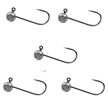 KIT CHUMBADA ANZOL JIG HEAD 5/0 90° FACETADA 20G NATURAL 5UN