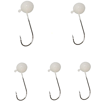 KIT CHUMBADA ANZOL JIG HEAD 3/0 90° FACETADA 10G BRANCA 5UN