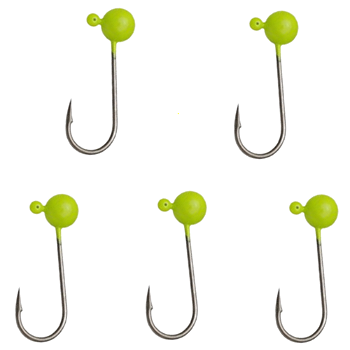 KIT CHUMBADA ANZOL JIG HEAD 1/0 90° FACETADA 10G AMARELO 5UN
