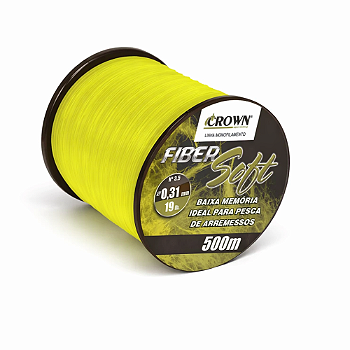 JOGA CROWN  LINHA FIBER SOFT YELLOW 0,26MM 500M 14LB