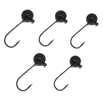 KIT 5 UN CHUMBADA ANZOL JIG HEAD 3/0 90 FACETADA 12G  PRETO