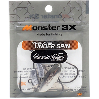 MONSTER 3X ANZOL OFFSET LASTREADO UNDER SPIN PRO 4/0 7G 3UN