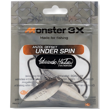 MONSTER 3X ANZOL OFFSET LASTREADO UNDER SPIN PRO 3/0 7G 3UN