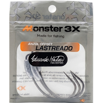 MONSTER 3X ANZOL OFFSET LASTREADO PRO 6/0 7G 3UN