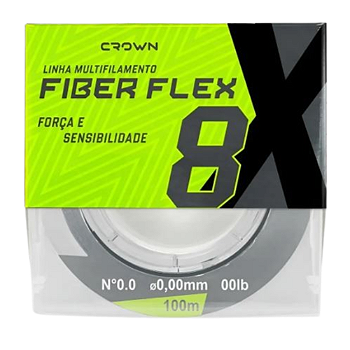 CROWN LINHA MULTI FIBER FLEX 8X GREY 18MM 24LBS 100MT - 1UN