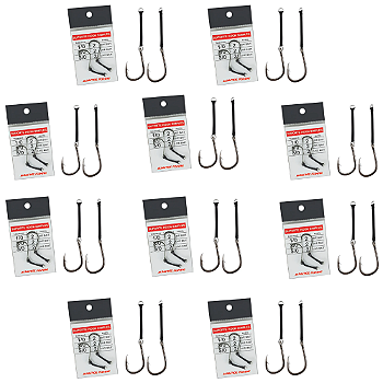 ALBATROZ KIT 10 CARTELAS SUPORTE HOOK SIMP LIVE BAIT 1/0 2UN