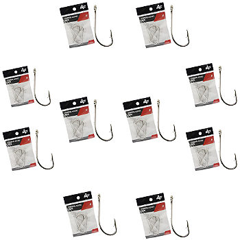 ALBATROZ KIT 10 CARTELAS ANZOL FARPA 4330 NIQ N06 32UN CADA