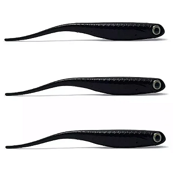 MONSTER 3X FISHING ISCAS R SHAD 12CM BLACK 3UN
