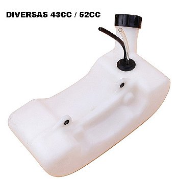 TANQUE COMBUSTIVEL ROÇADEIRA COMPLETO 43CC / 52CC 2 FUROS