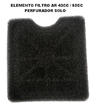 ELEMENTO FILTRO DE AR ROÇADEIRA E PERFURADOR DE SOLO 43C / 52CC