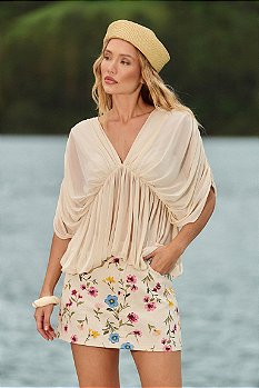Mini Saia Sarja Floral