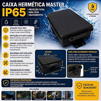 Caixa Hermética Multiuso Master Grande - Preta