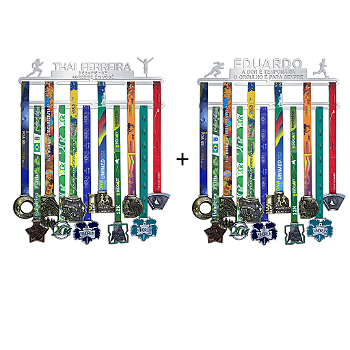 Combo 2 Porta Medalhas Personalizado Com Frase + Extensor
