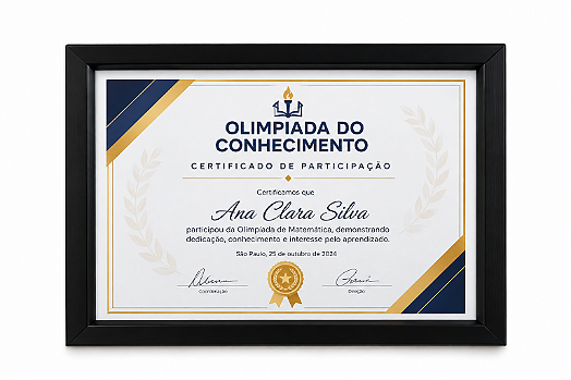 Porta Cerificados Olimpíadas do Conhecimento