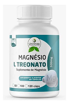Magnésio L-treonato - 120 Cáps 500mg Absorção Máxima Sem Sabor