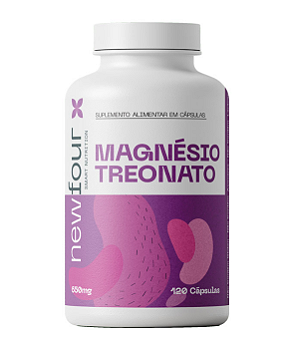 Magnésio Treonato 650mg New Four 120 Cápsulas Original