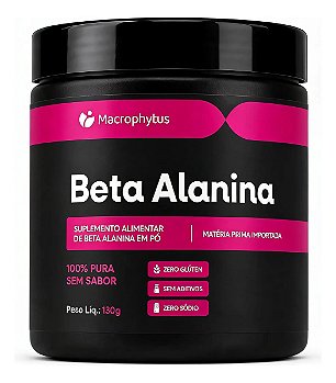 Beta Alanina Sem Sabor 100% Pura 130g Sem Sabor