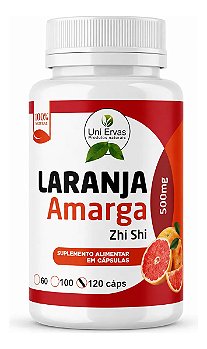 Laranja Amarga Zhi Shi 120 Cápsulas 500mg Sem Sabor