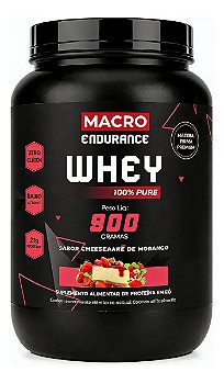 Whey Protein 100% Pure 900g Sabor Cheesecake De Morango Morango