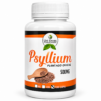 Psyllium Plantago Ovatae 500mg 120 Cápsulas