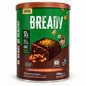 Bready Sabor Brownie 360g Superfood Pão Proteico Doce Fit