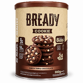 Bready Cookie Triple Chocolate - 9g Proteína - 24 Cookies