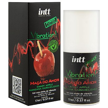 INTT VIBRATION POWER MAÇA DO AMOR - GEL VIBRADOR LÍQUIDO EXTRA FORTE SABOR MAÇA DO AMOR