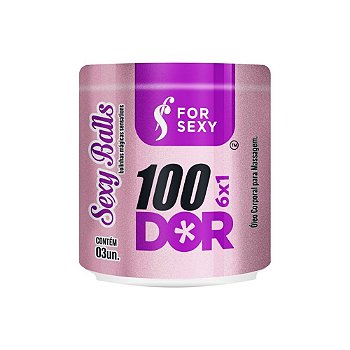 FORSEXY 100DOR - BOLINHAS FUNCIONAIS PARA SEXO ANAL SEM DOR - 3UN.