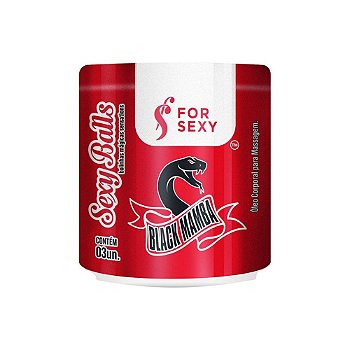 FORSEXY BLACK MAMBA - BOLINHAS FUNCIONAIS - 3UN.