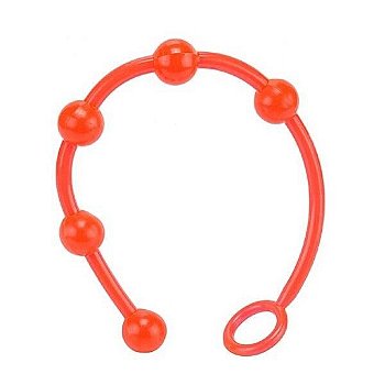 bolinha tailandesa ANAL LARANJA COM ARGOLA - 38 X 2,5 CM