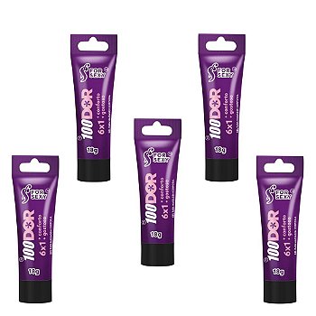 FORSEXY 100DOR - GEL PARA SEXO ANAL SEM DOR - ANESTÉSICO - 18G - KIT COM 05 UNIDADES