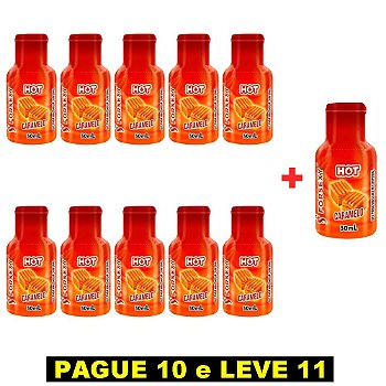 FORSEXY GEL HOT COMESTÍVEL - CARAMELO - 30ML - KIT COM 11 UNIDADES