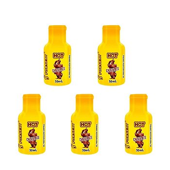 FORSEXY GEL HOT COMESTÍVEL - CHOCOLATE - 30ML - KIT COM 05 UNIDADES