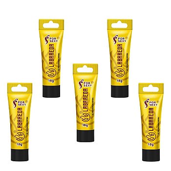 FORSEXY LABAREDA - EFEITO QUENTE E AUMENTO DA SENSIBILIDADE - 18G - KIT COM 05 UNIDADES