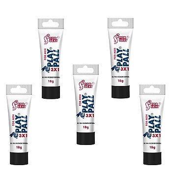 FORSEXY PLAY PALL - GEL EXCITANTE MASCULINO PROVOCADOR DE EREÇÃO - 18G - KIT COM 05 UNIDADES