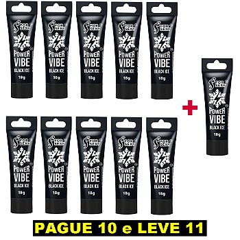 FORSEXY POWER VIBE BLACK ICE - GEL EXCITANTE - VIBRADOR LÍQUIDO - 18G - KIT COM 11 UNIDADES