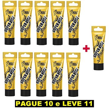 FORSEXY SUPER VIBE - GEL EXCITANTE - VIBRADOR LÍQUIDO - 18G - KIT COM 11 UNIDADES