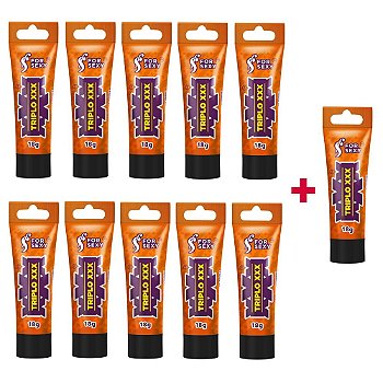 FORSEXY TRIPLO X - GEL EXCITANTE 3 EM 1 (VIBRA, ESFRIA E ESQUENTA) - 18G - KIT COM 11 UNIDADES