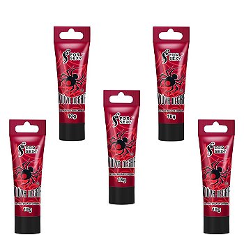 FORSEXY VIÚVA NEGRA - GEL EXCITANTE 4 EM 1 (EXCITA, VIBRA, ESFRIA, ESQUENTA) - 18G - KIT COM 05 UNIDADES